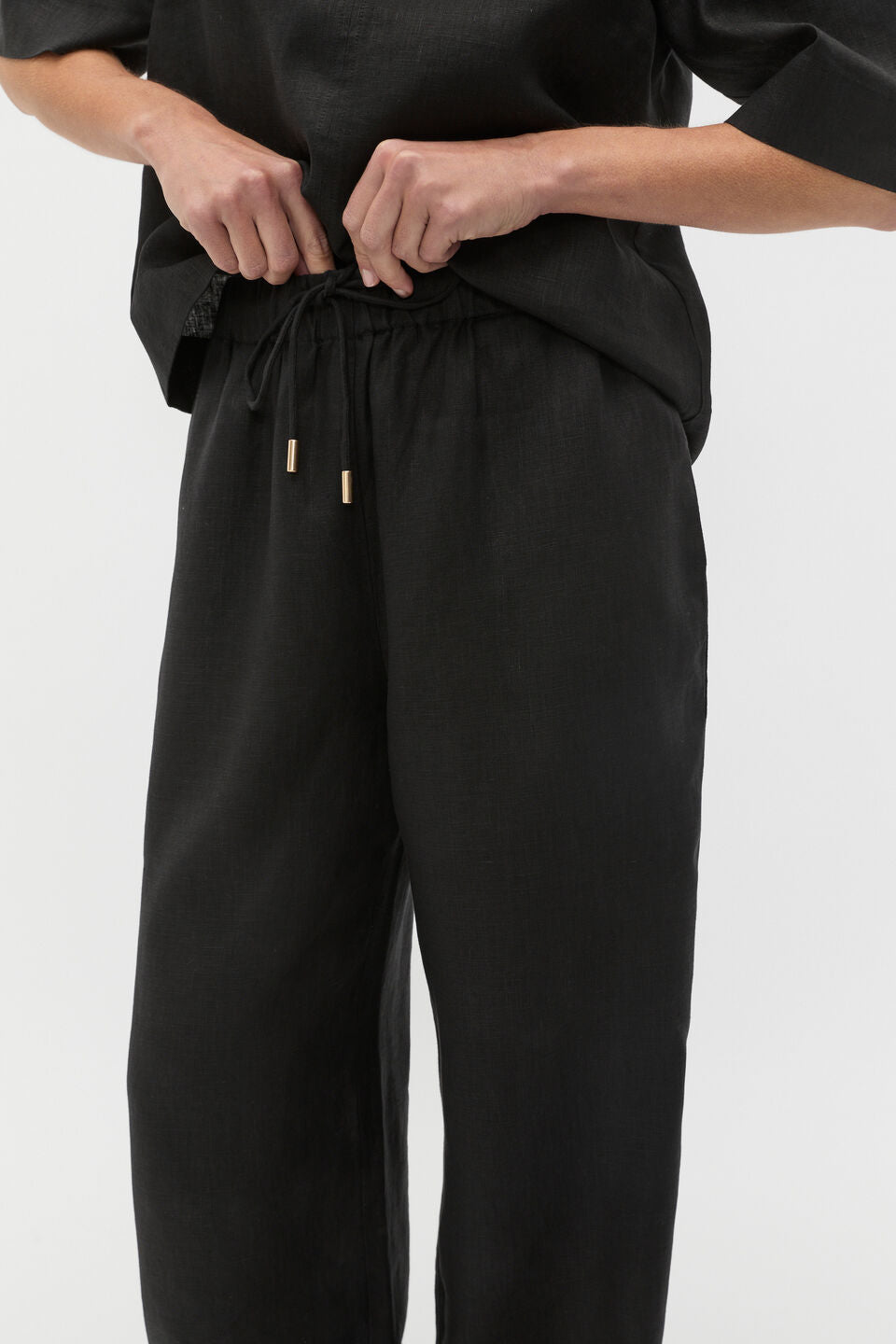 Core Linen Casual Tie Pant