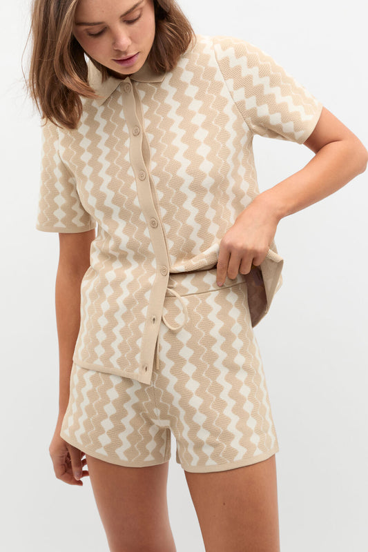 Jacquard Knit Short