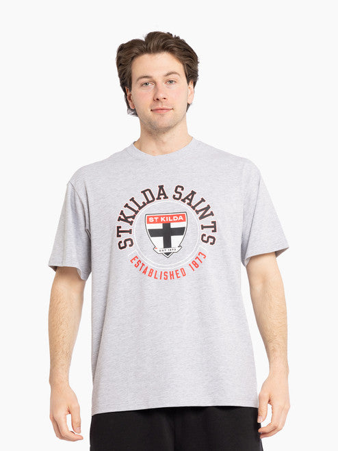 St Kilda Mens Supporter Tee - Grey