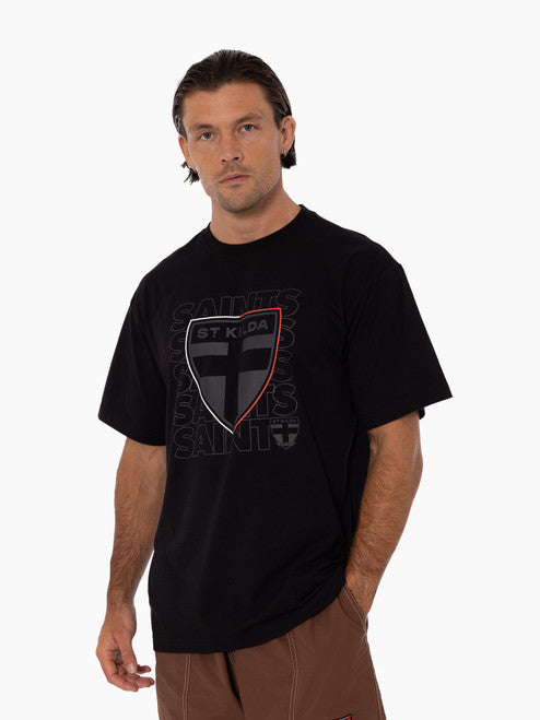 St Kilda Men's Two-Tone Logo Tee