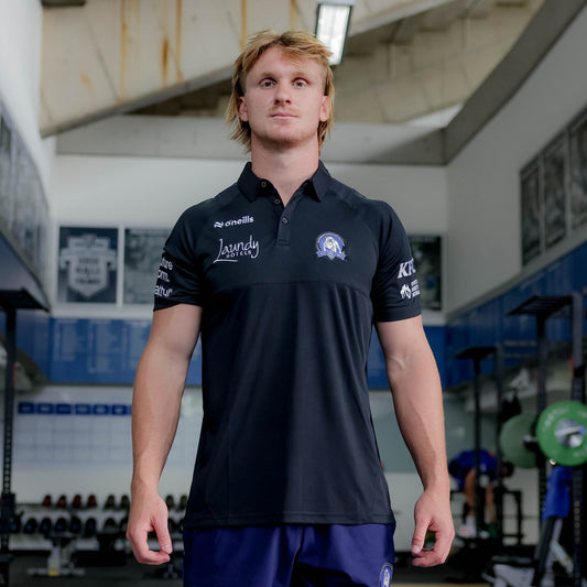 2025 Bulldogs Mens Navy Media Polo