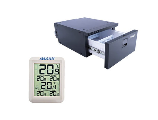Kings 30L Stayzcool Drawer Fridge Freezer + Wireless Thermometer