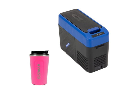 Kings Portable Console Fridge + Pink Coffee Cup