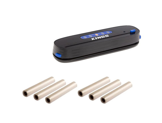 Kings Rechargeable Lithium Vacuum Sealer + 2x Vacuum Sealer Rolls 3-Pack